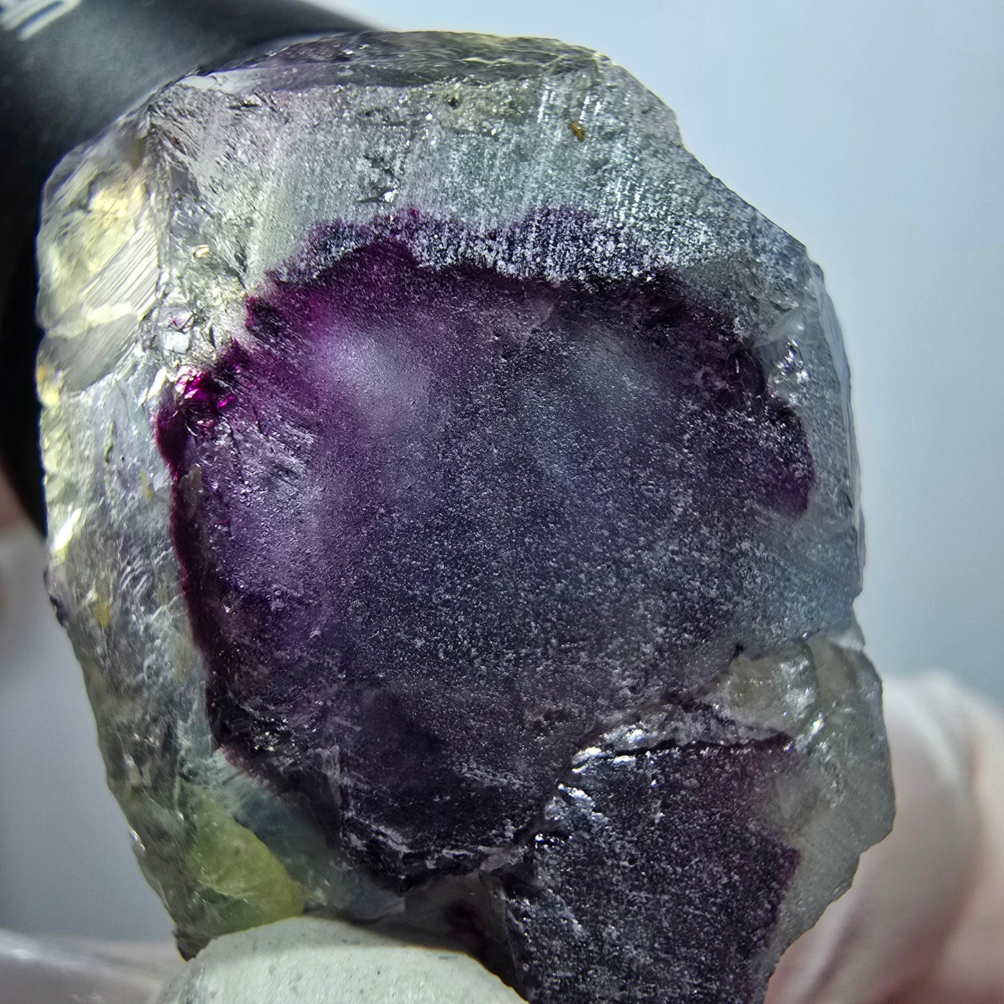 Seltene Phantom Fluorit Würfel Stufe, lila blau gestuft Omehane, Namibia 38*28*20mm #13340