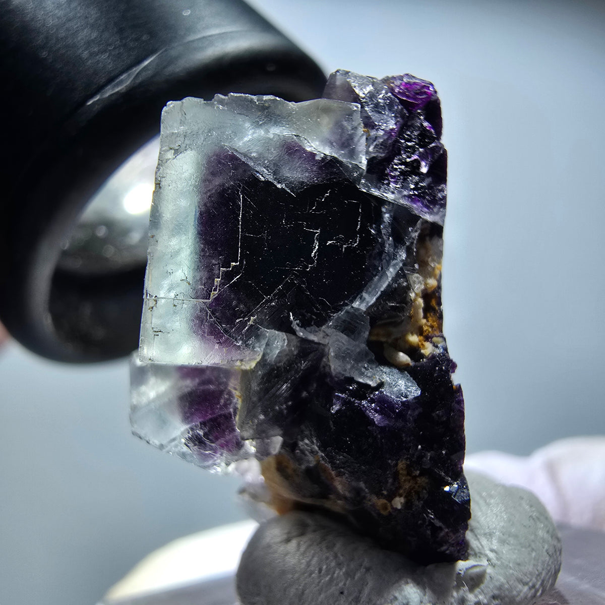 Rare Phantom Fluorite Cube Specimen, Purple Okorusu, Namibia 28*19*18mm #13443