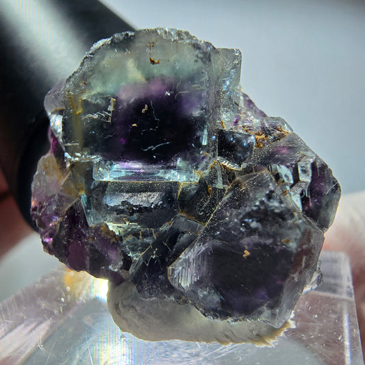 Rare Phantom Fluorite Cube Specimen, Green Purple Okorusu, Namibia 28*23*16mm #13445