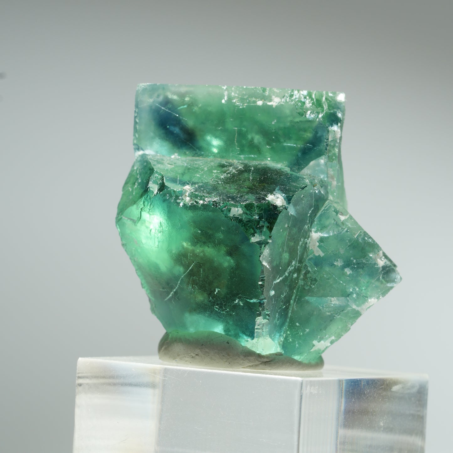 Seltene Phantom Fluorit Würfel Stufe, grün Okorusu, Namibia 40*28*25mm #13456