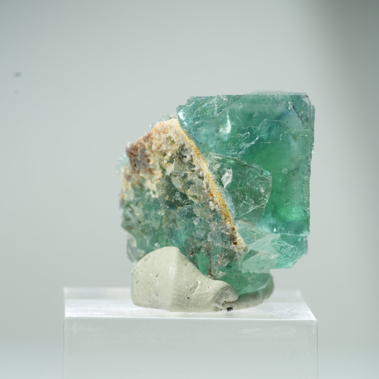 Seltene Phantom Fluorit Würfel Stufe, grün Erongo, Namibia 25*24*22mm #13474