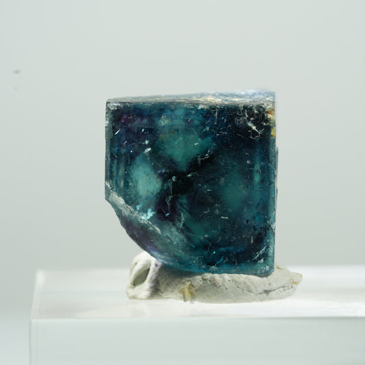 Phantom Fluorit Würfel Stufe, blau Butterfly Pocket, Okorusu, Namibia 15*14*14mm #13479