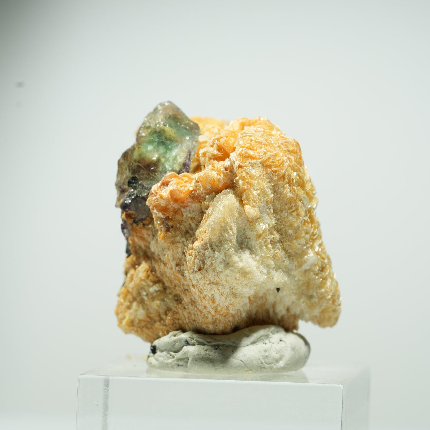 Phantom Fluorit Würfel, Schörl Turmalin, Muskovit Erongo, Namibia 19*16*12mm #13492