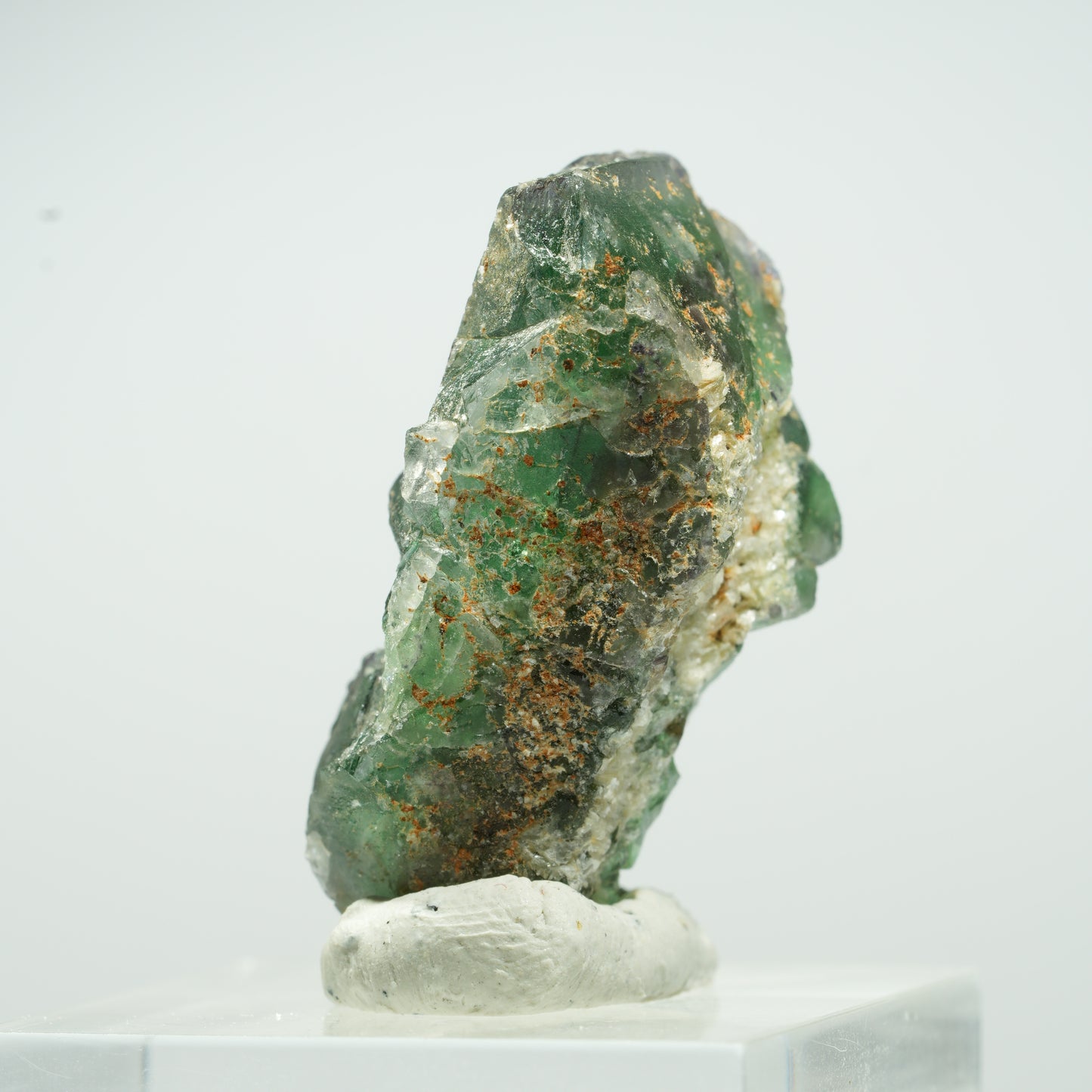 Seltene Phantom Fluorit Würfel, Muskovit Stufe Erongo, Namibia 16*9*8mm #13497
