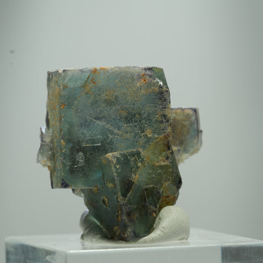 Rare Phantom Fluorite Cube Specimen, green purple Okorusu, Namibia 12*12*6mm #13509