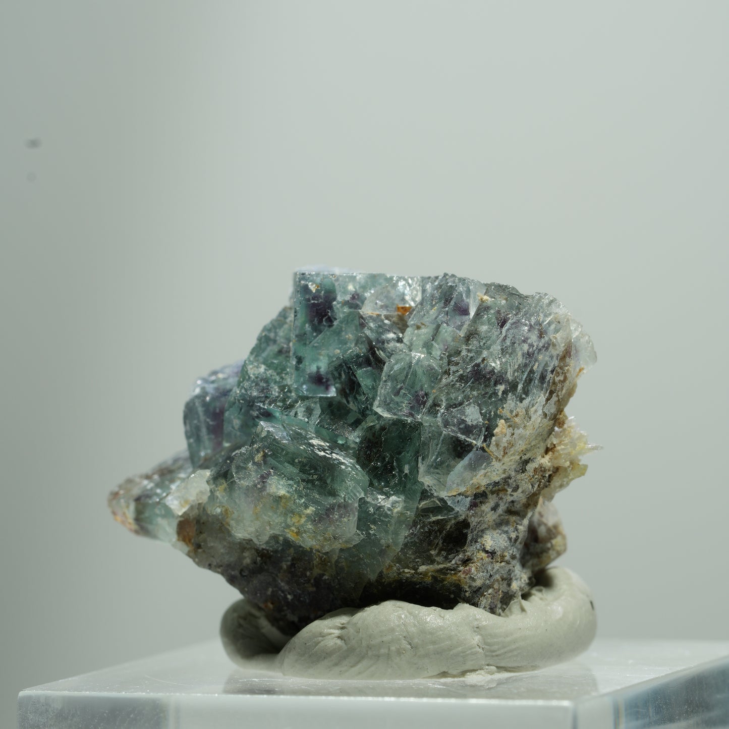 Seltene Phantom Fluorit Würfel Stufe, grün lila Erongo, Namibia 13*10*8mm #13512