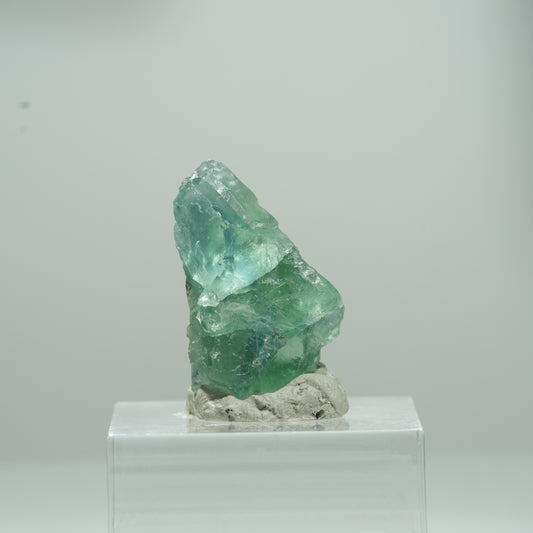 Klare Phantom Fluorit Würfel Stufe, grün Erongo, Namibia 11*9*8mm #13565