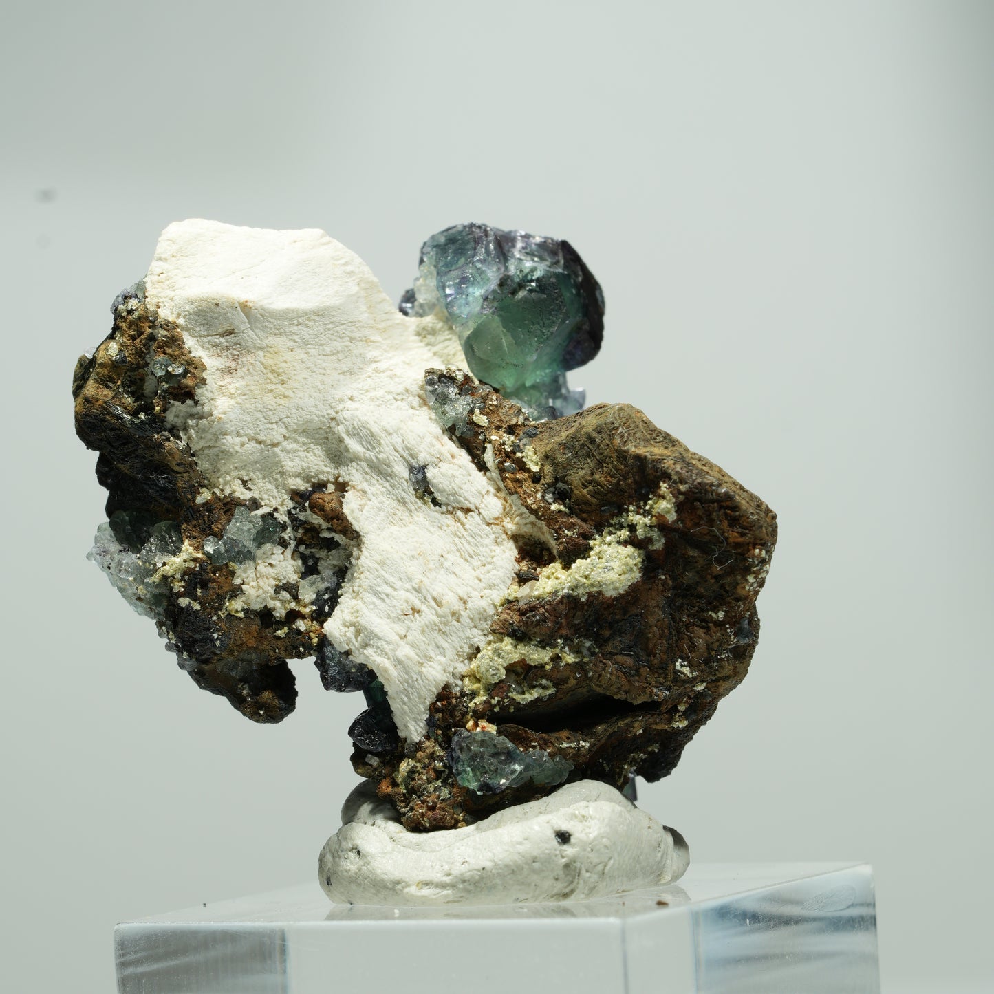 Seltene Phantom Fluorit, Orthoklas Stufe Erongo, Namibia 19*16*11mm #13570