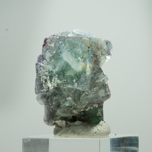 Rare Phantom Fluorite Cube Specimen, Green Purple Okorusu, Namibia 18*17*12mm #13575
