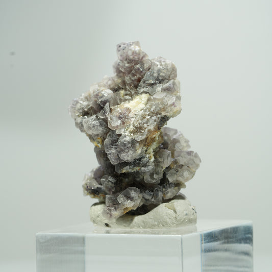 Seltene Phantom Fluorit Würfel, Muskovit Stufe Erongo, Namibia 16*12*11mm #13584