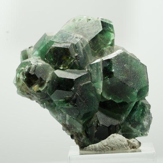 Phantom Fluorit hexagonal, Schörl Turmalin Stufe Erongo, Namibia 55*41*27mm #13644