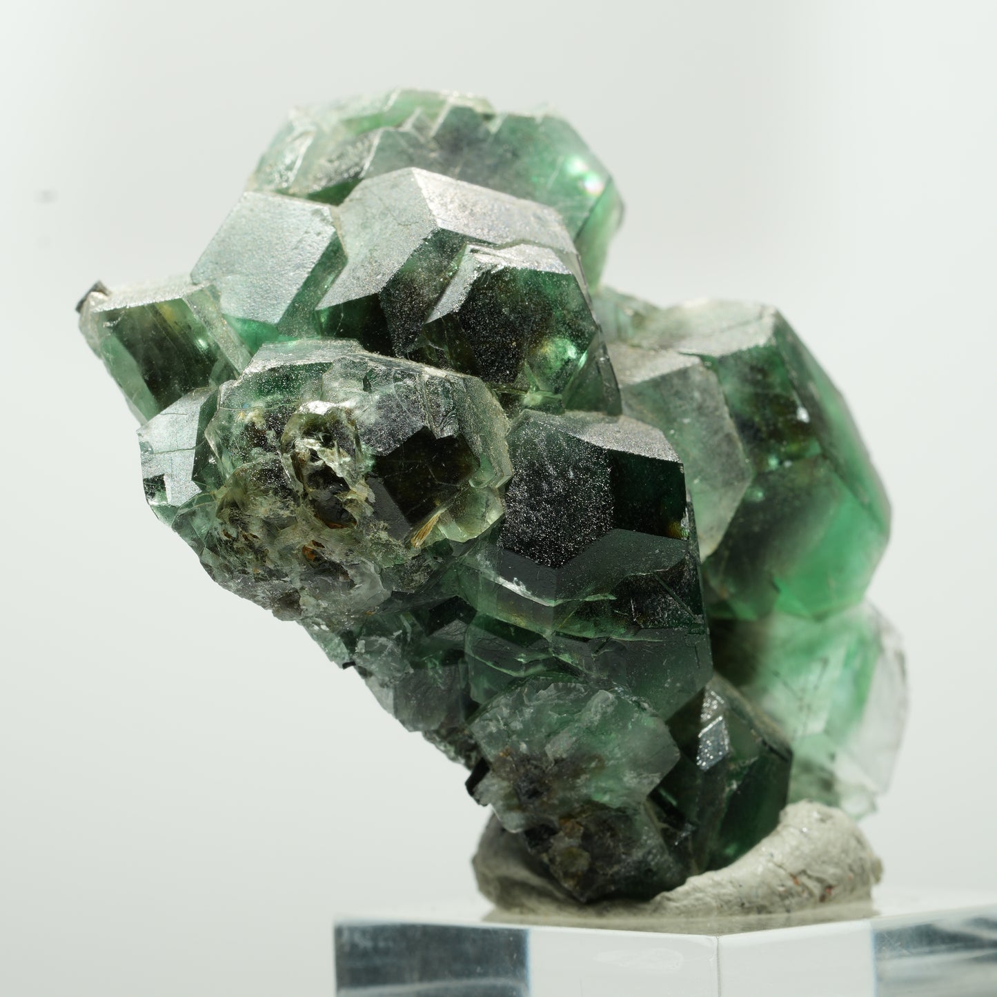 Phantom Fluorit hexagonal, Schörl Turmalin Stufe Erongo, Namibia 55*41*27mm #13644