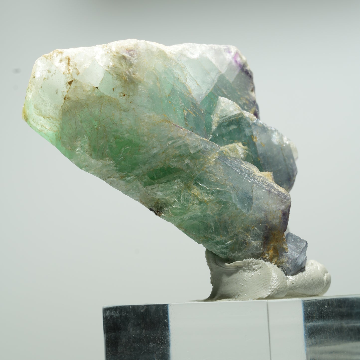 Seltene Phantom Fluorit Würfel Stufe, grün lila Erongo, Namibia 50*38*28mm #13652