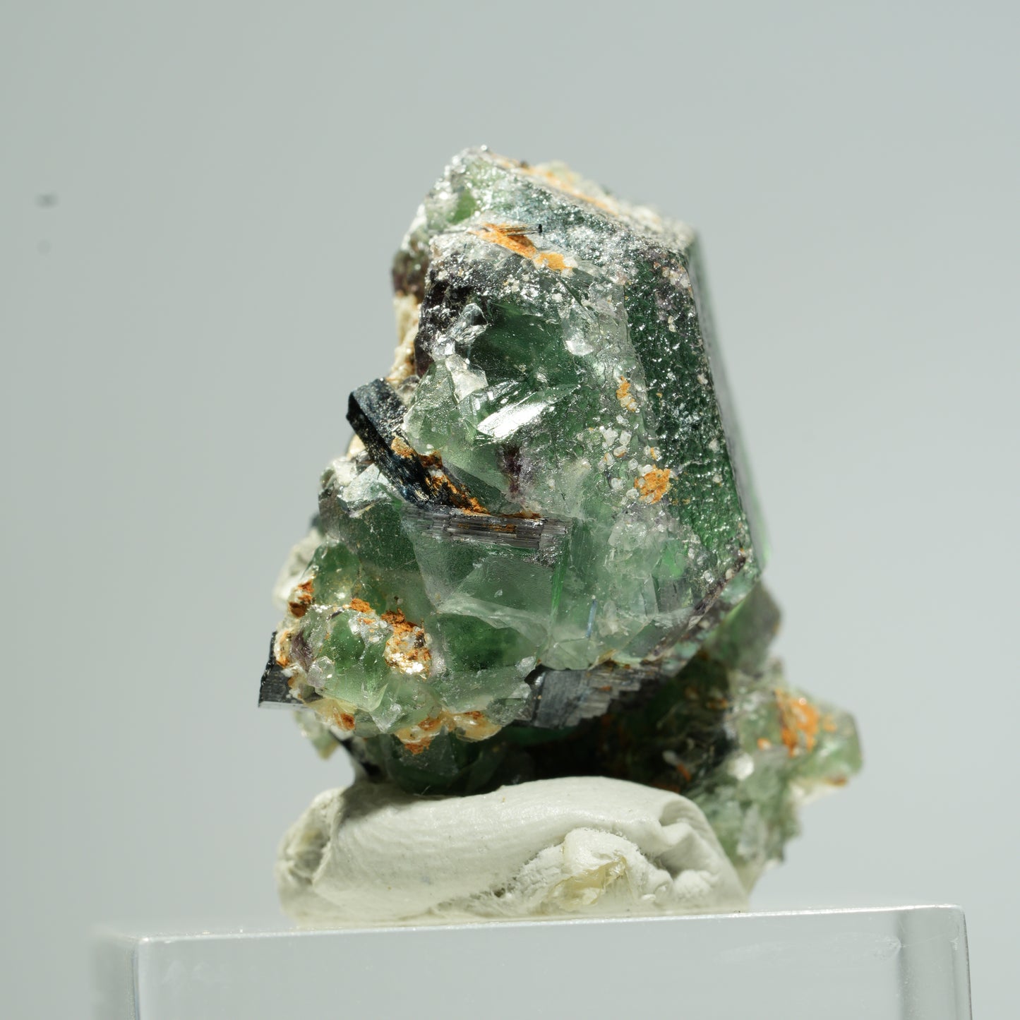 Phantom Fluorit Würfel, Schörl Turmalin, Muskovit Erongo, Namibia 28*25*22mm #13676