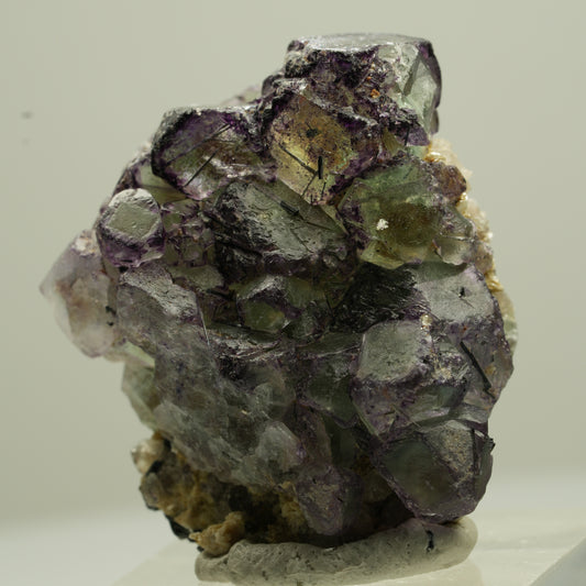 Phantom Fluorit, Schörl Turmalin, Muskovit, Rauchquarz Erongo, Namibia 34*29*20mm #13701