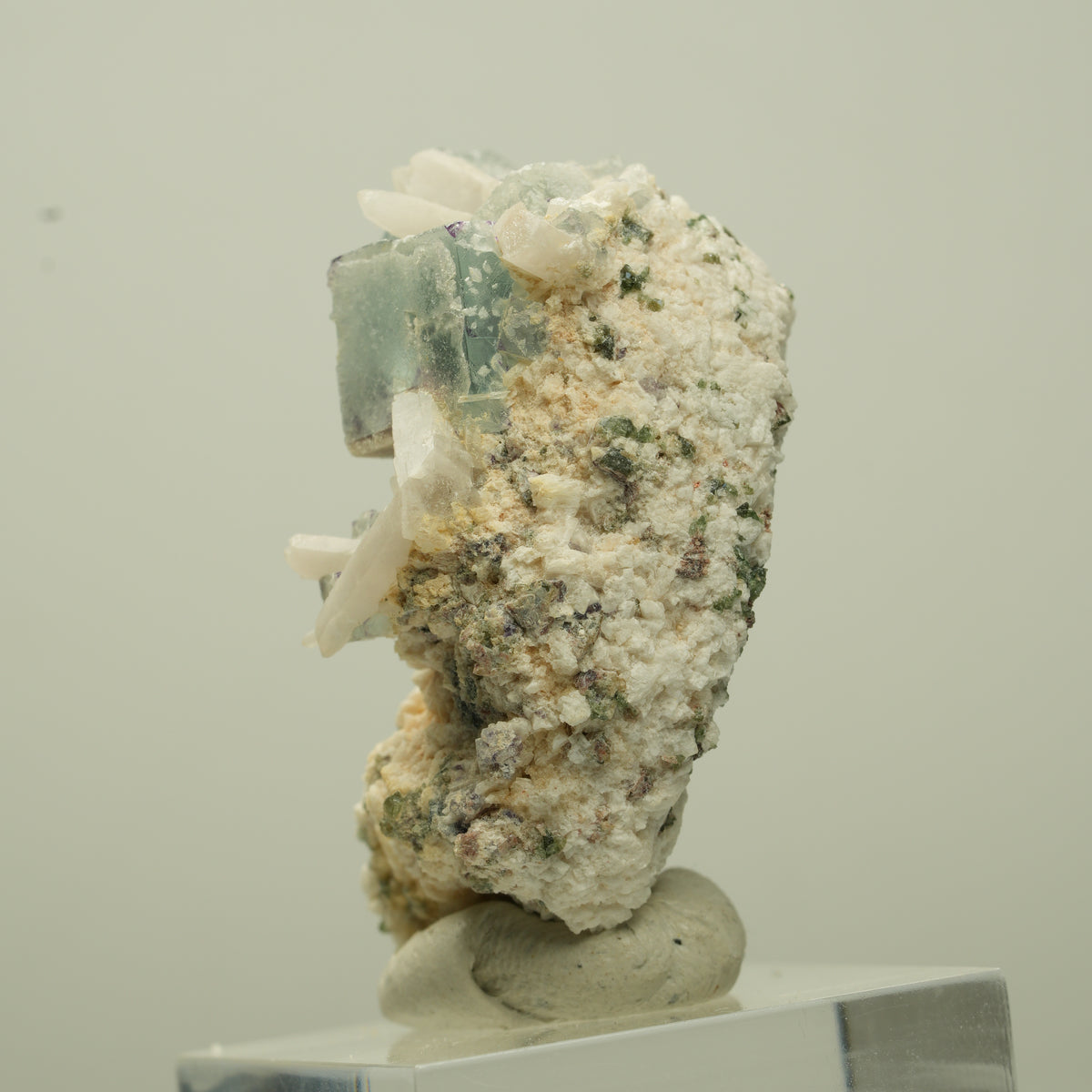 Cubes rares de fluorine fantôme, quartz, orthose, Brandberg, Namibie 40*27*21mm #13710