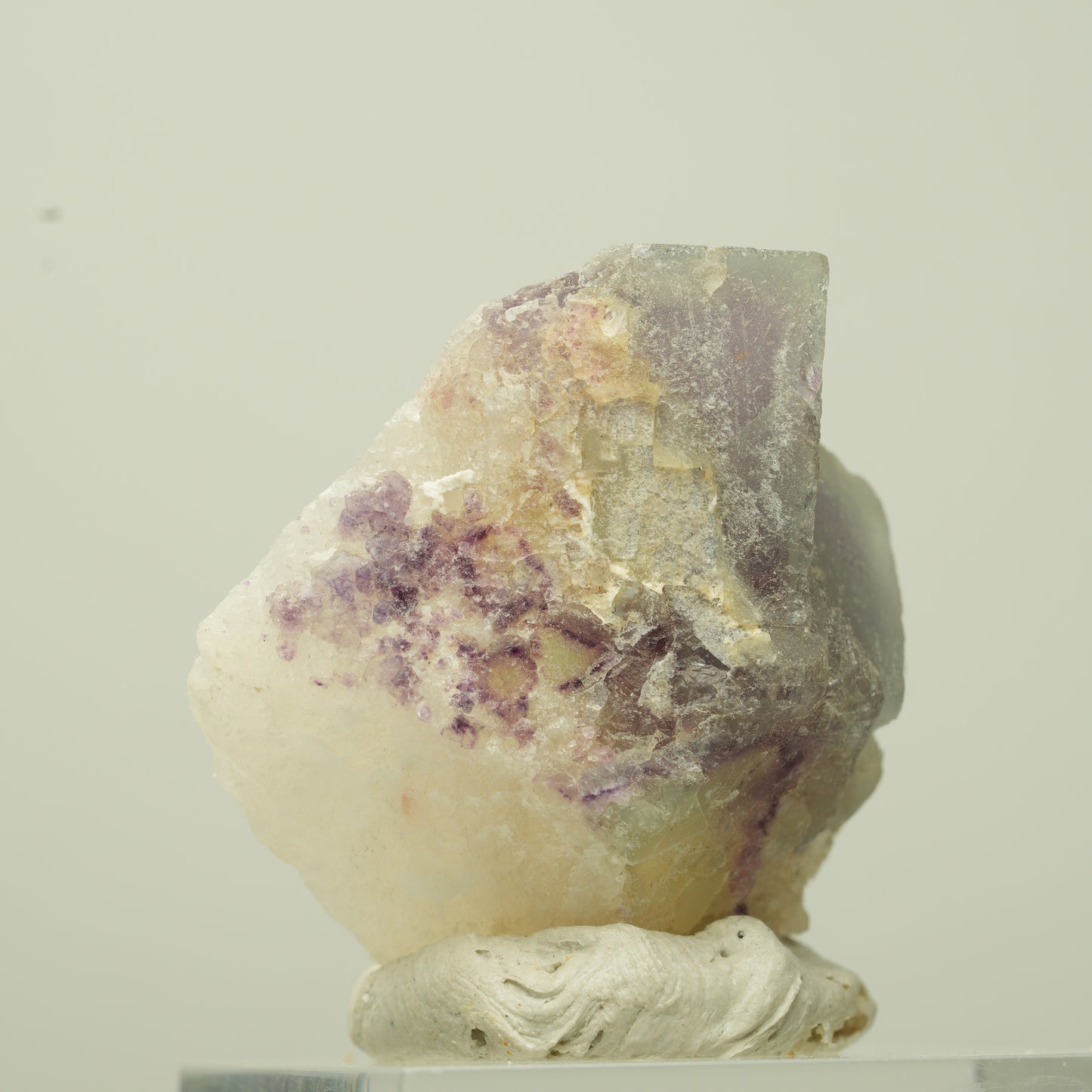 Schöne Phantom Fluorit Würfel auf Quarz Stufe Omehane, Namibia 32*32*21mm #13712