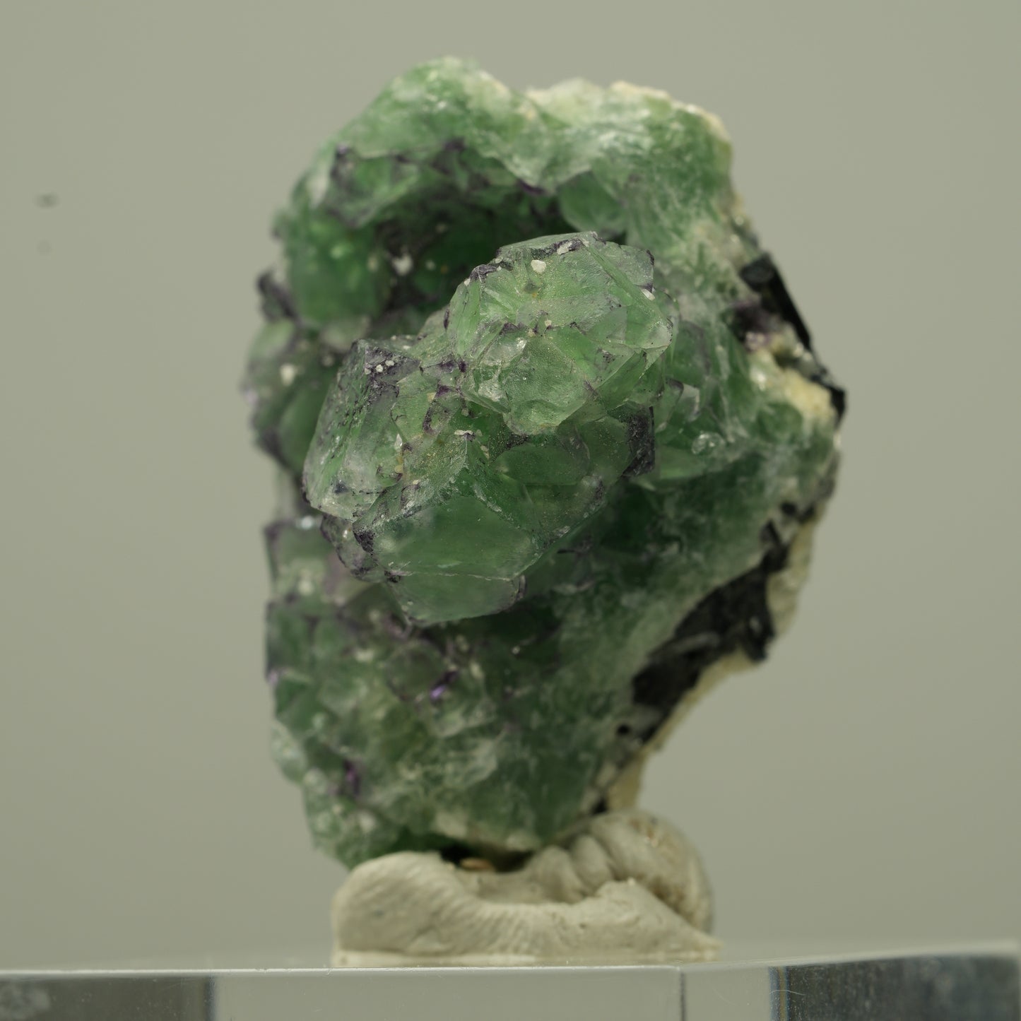 Phantom Fluorit Würfel, Schörl Turmalin, Muskovit Erongo, Namibia 33*24*23mm #13730