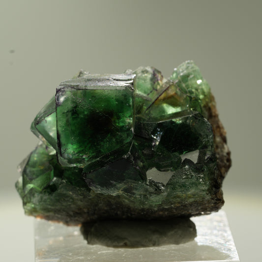 Phantom Fluorit Würfel, Schörl Turmalin, Muskovit Erongo, Namibia 32*29*23mm #13736