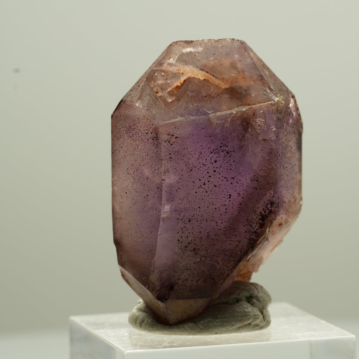 Sceptre d'améthyste fantôme rare avec pointe de fer Brandberg, Namibie 37*22*22mm #13775