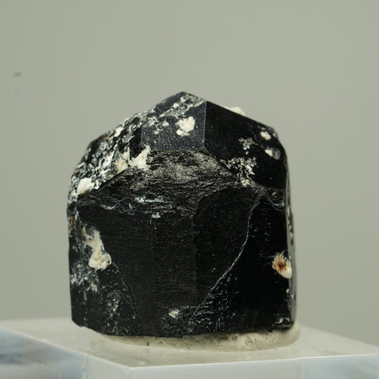 Seltener Schörl Turmalin Kristall mit Orthoklas, schwarz Erongo, Namibia 22*22*21mm #13788