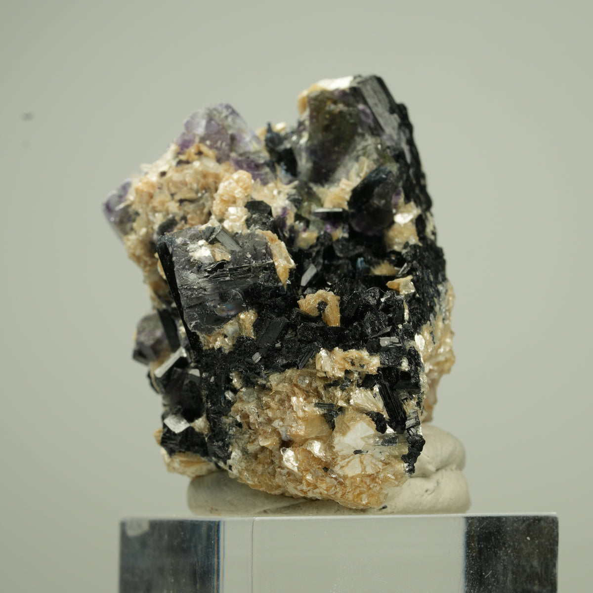 Bunte Phantom Fluorit, Schörl Turmalin, Muskovit, Rauchquarz Erongo, Namibia 48*40*29mm #13795