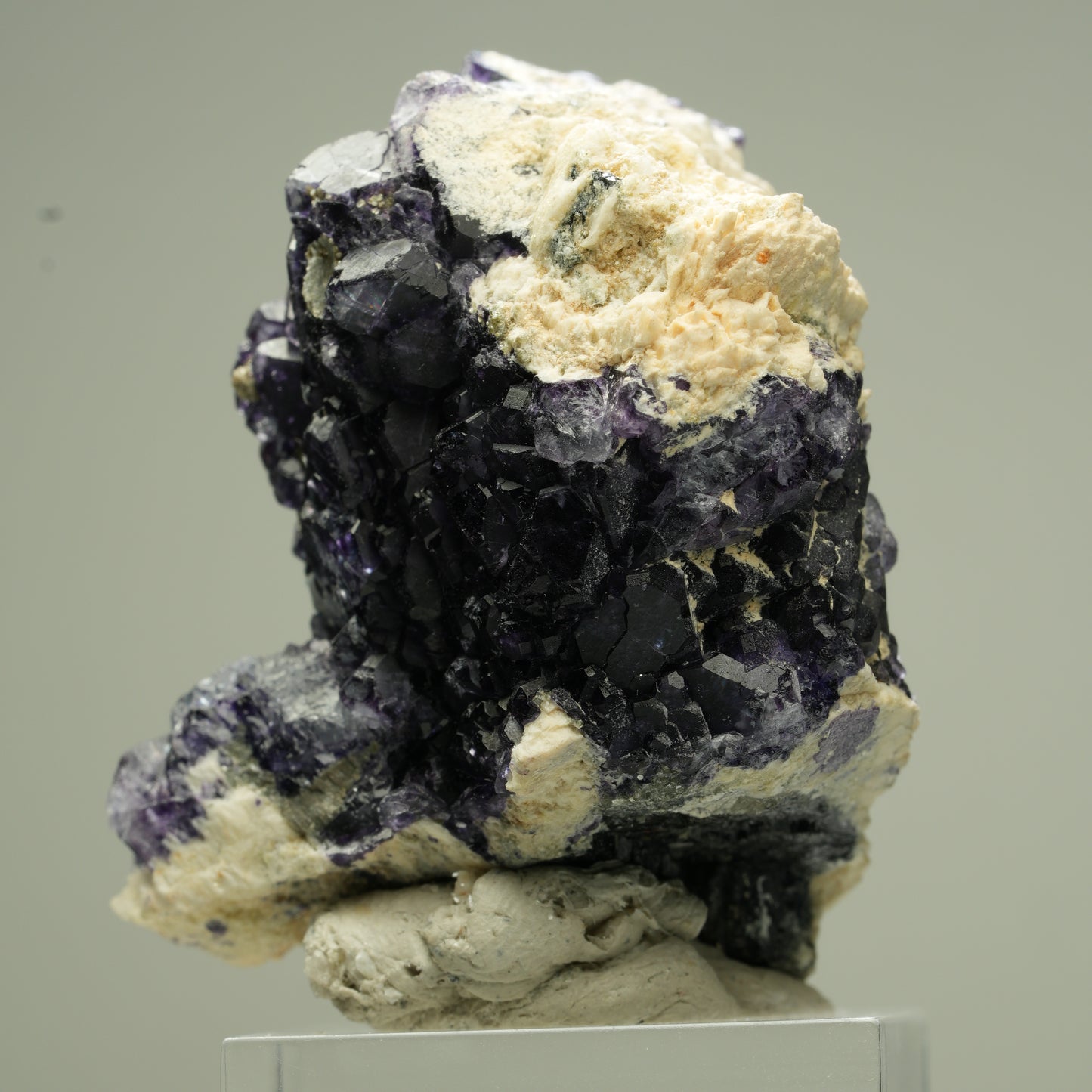 Seltene Phantom Fluorit, Orthoklas, Hyalit Opal Stufe Erongo, Namibia 44*38*34mm #13830