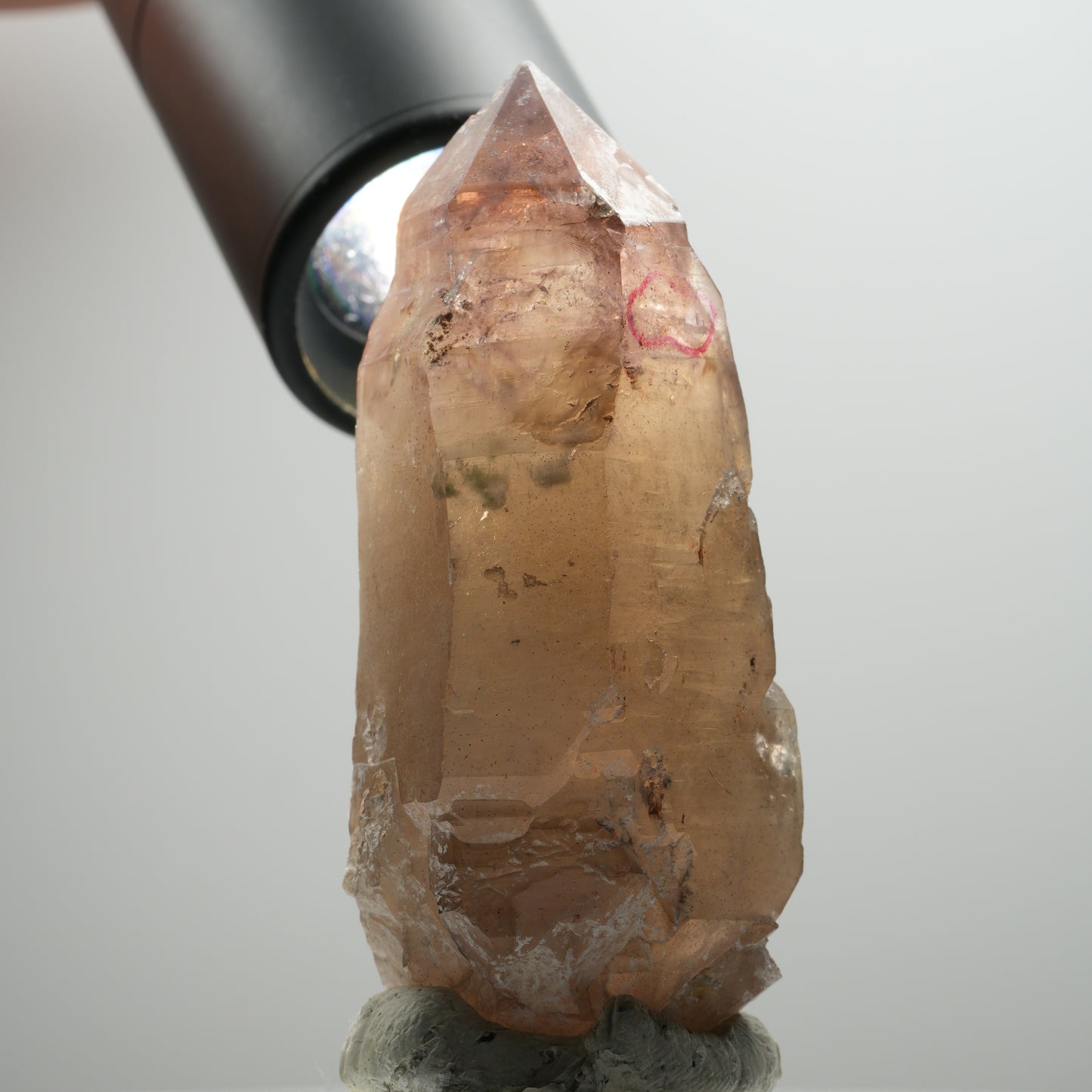 Enhydro Skelett Phantom Amethyst Spitze, 1x Blase Brandberg, Namibia 75*31*30mm #13901