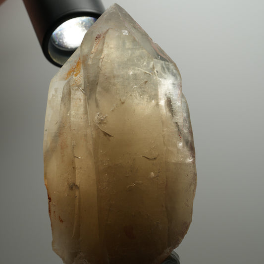 XL Skelett Rauchquarz Kristall Spitze mit Hyalit Opal Erongo, Namibia 112*58*41mm #13907