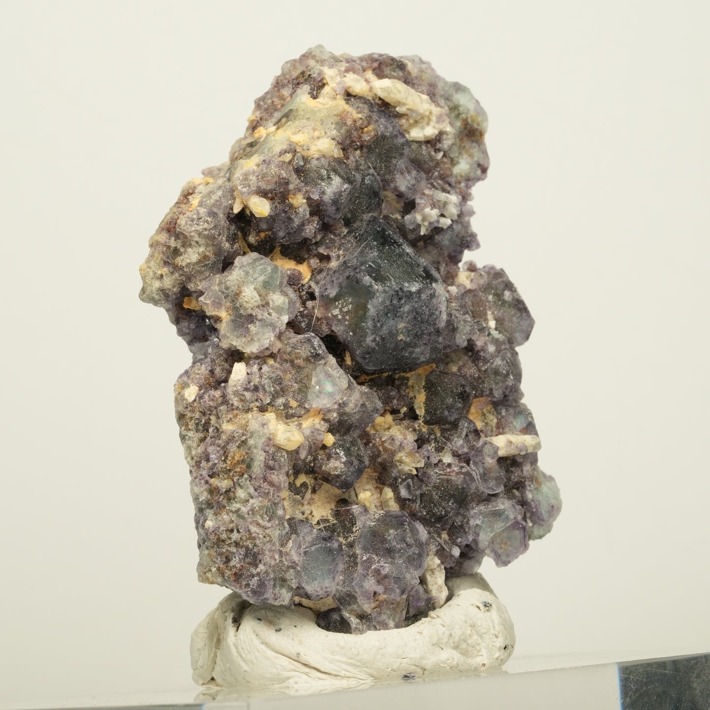 Phantom Fluorit hexagonal, Muskovit Stufe Erongo, Namibia 65*47*14mm #13931