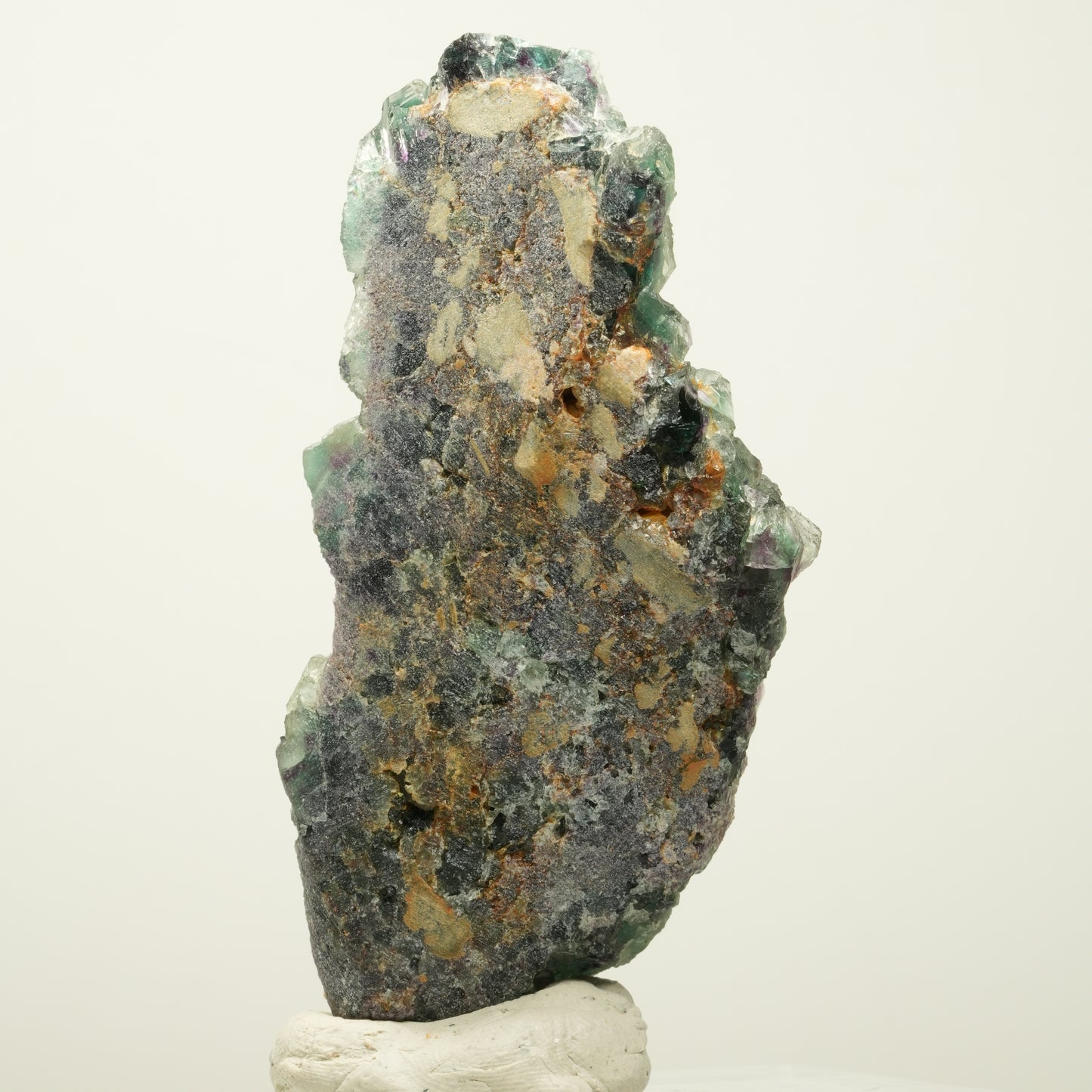 Seltene Phantom Fluorit Würfel Stufe, grün lila Okorusu, Namibia 80*36*18mm #13970