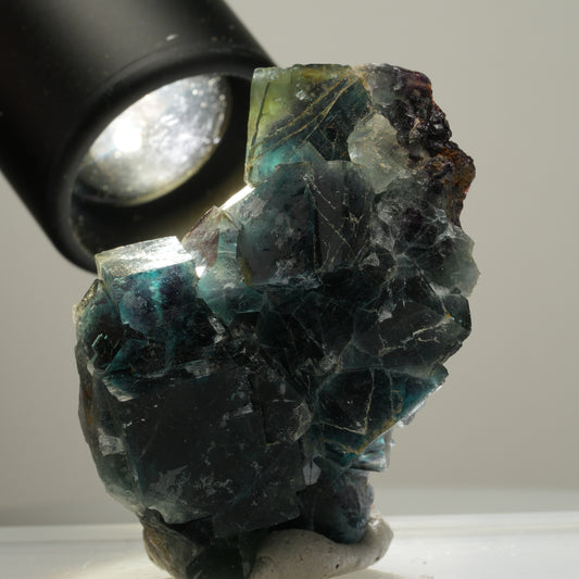 Phantom Fluorit Würfel Stufe, blau Butterfly Pocket, Okorusu, Namibia 57*36*26mm #13981