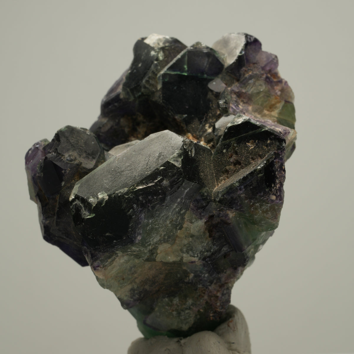 Seltene Phantom Fluorit Würfel Stufe, grün lila blau Okorusu, Namibia 49*47*45mm #13982