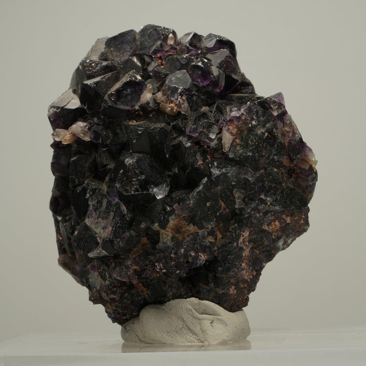 Seltene klare Phantom Fluorit Würfel, Quarz Stufe Okorusu, Namibia 59*53*34mm #13983