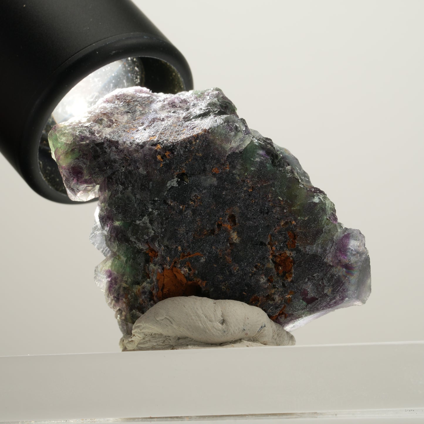 Seltene Phantom Fluorit Würfel Stufe, grün lila Okorusu, Namibia 54*38*28mm #13989
