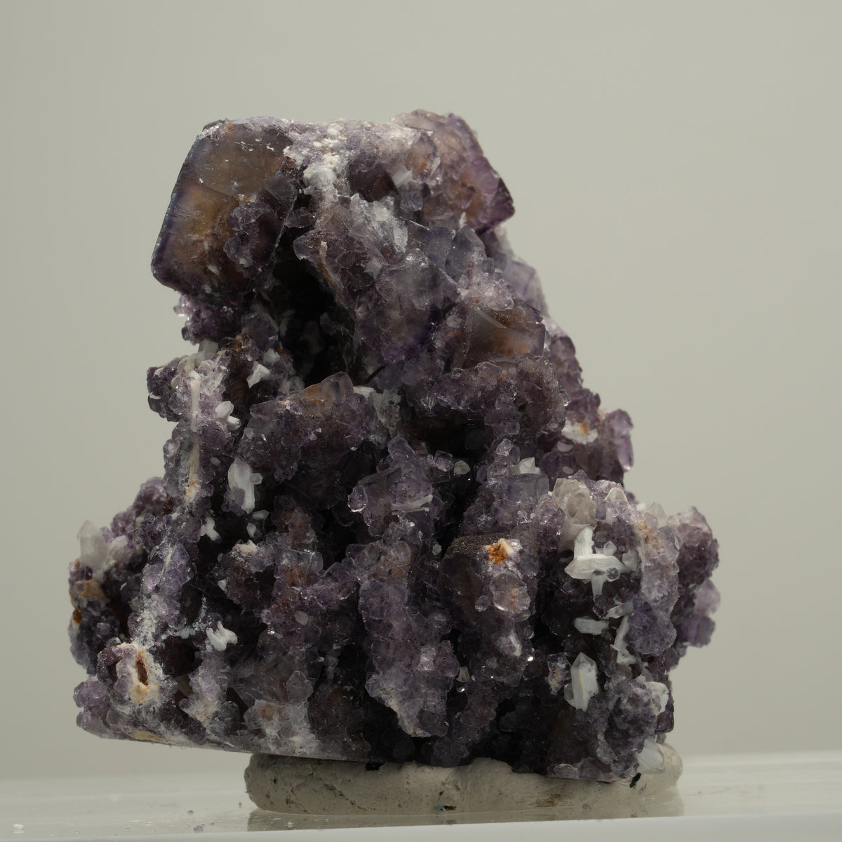 Seltene klare Phantom Fluorit Würfel, Quarz Stufe Okorusu, Namibia 42*40*35mm #13993