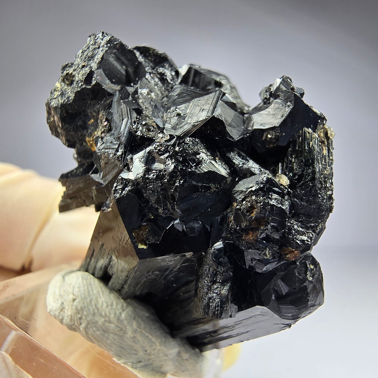 Seltene Schörl Turmalin Stufe schwarz 39*31*26mm Erongo, Namibia Sammlung
