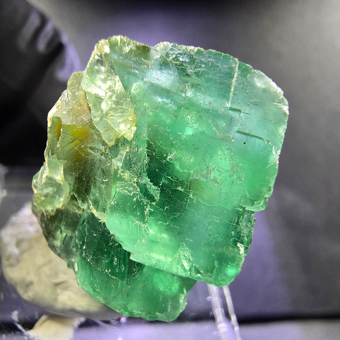 Seltene Phantom Fluorit Würfel Stufe grün 26*20*20mm Okorusu, Namibia Sammlung