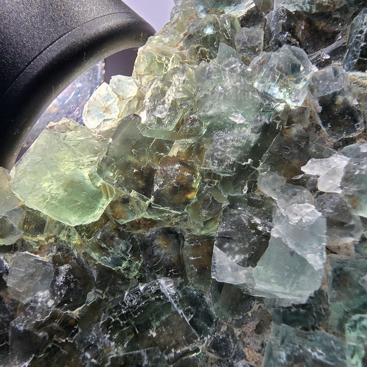 Große Phantom Fluorit Würfel, Quarz Stufe, doppelseitig grün Okorusu Namibia 110*53*36mm