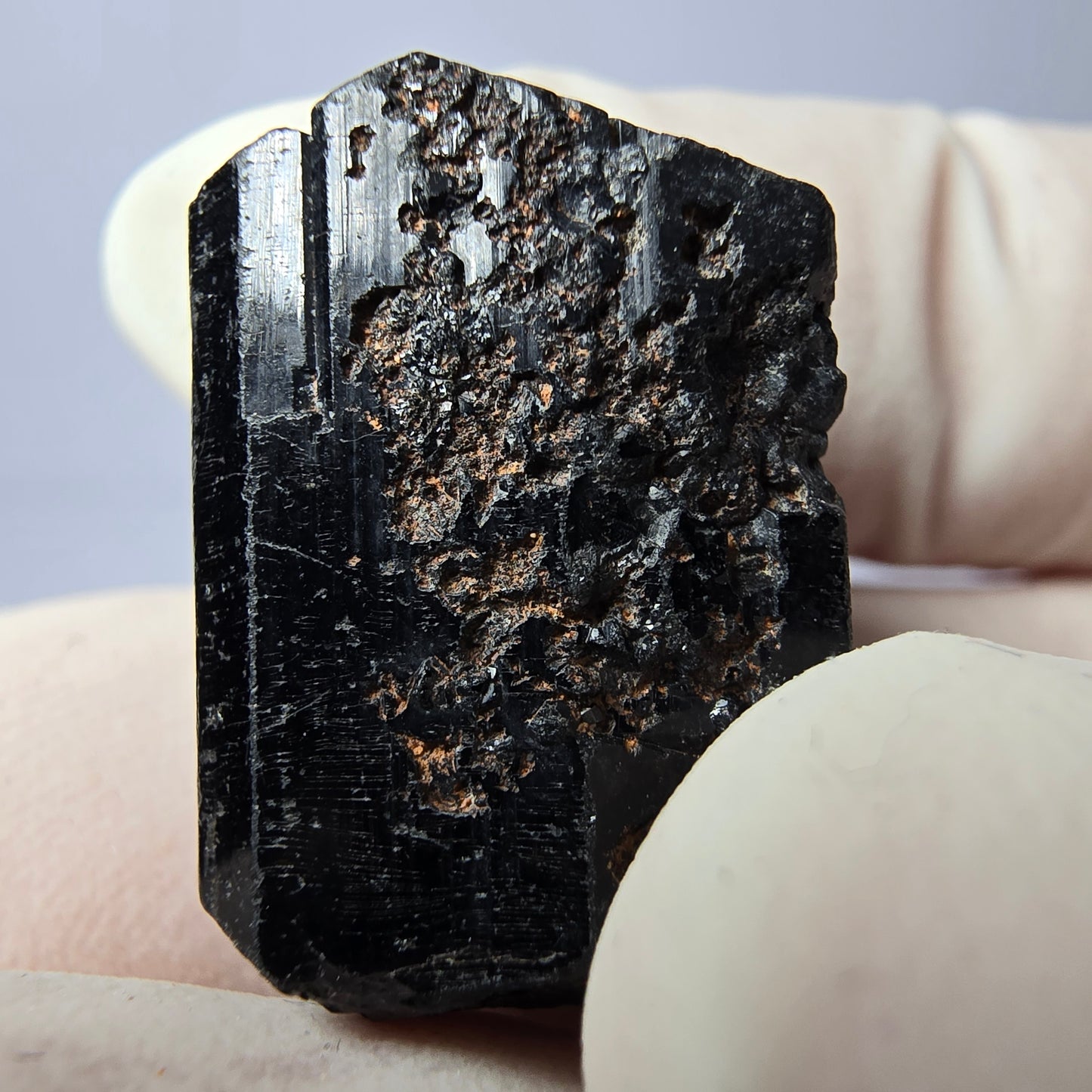 Symmetrischer Schörl Turmalin schwarz Erongo, Namibia 22*15*15mm Sammlung