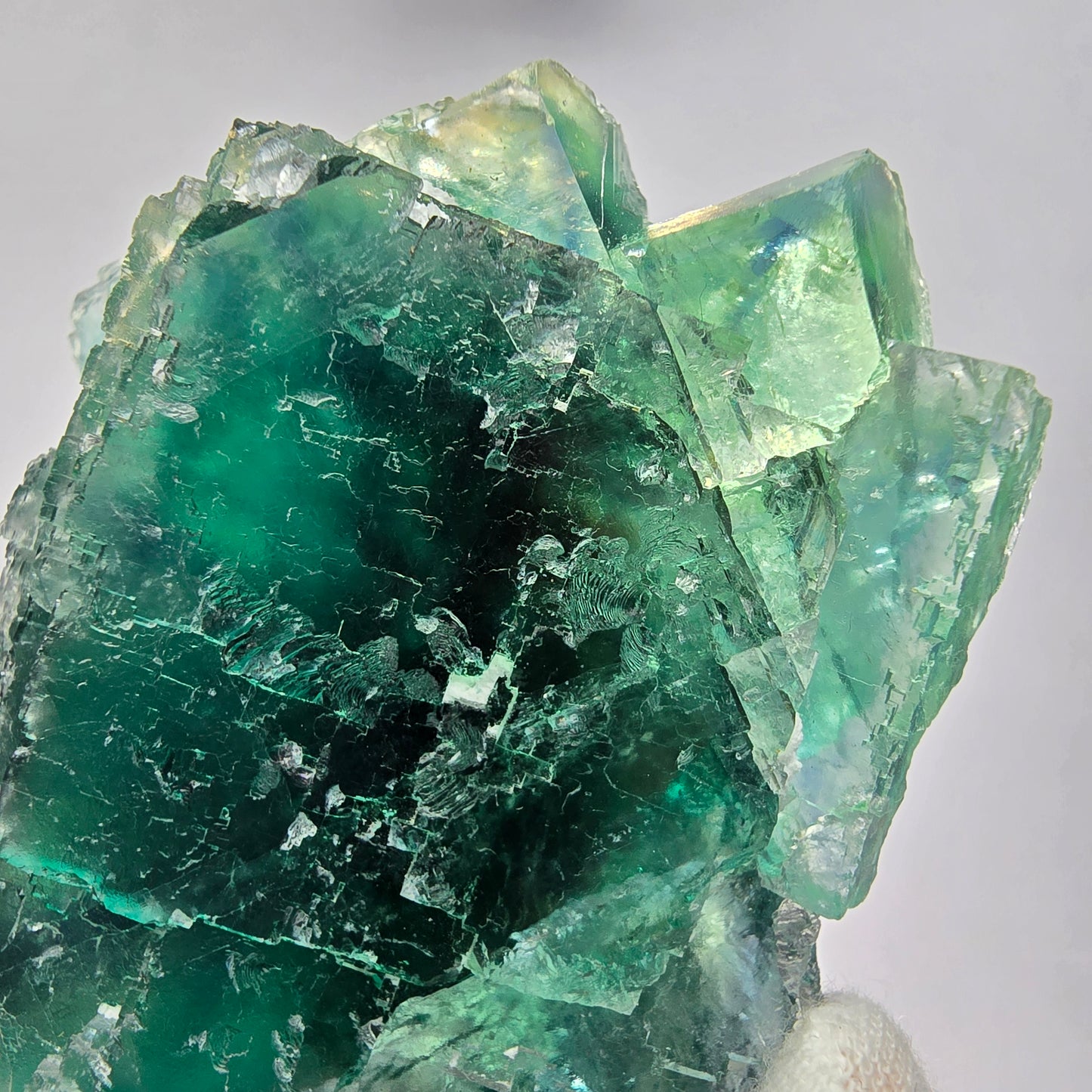 Große Phantom Fluorit Würfel Stufe grün gelb Okorusu Namibia 73*67*38mm Sammlung
