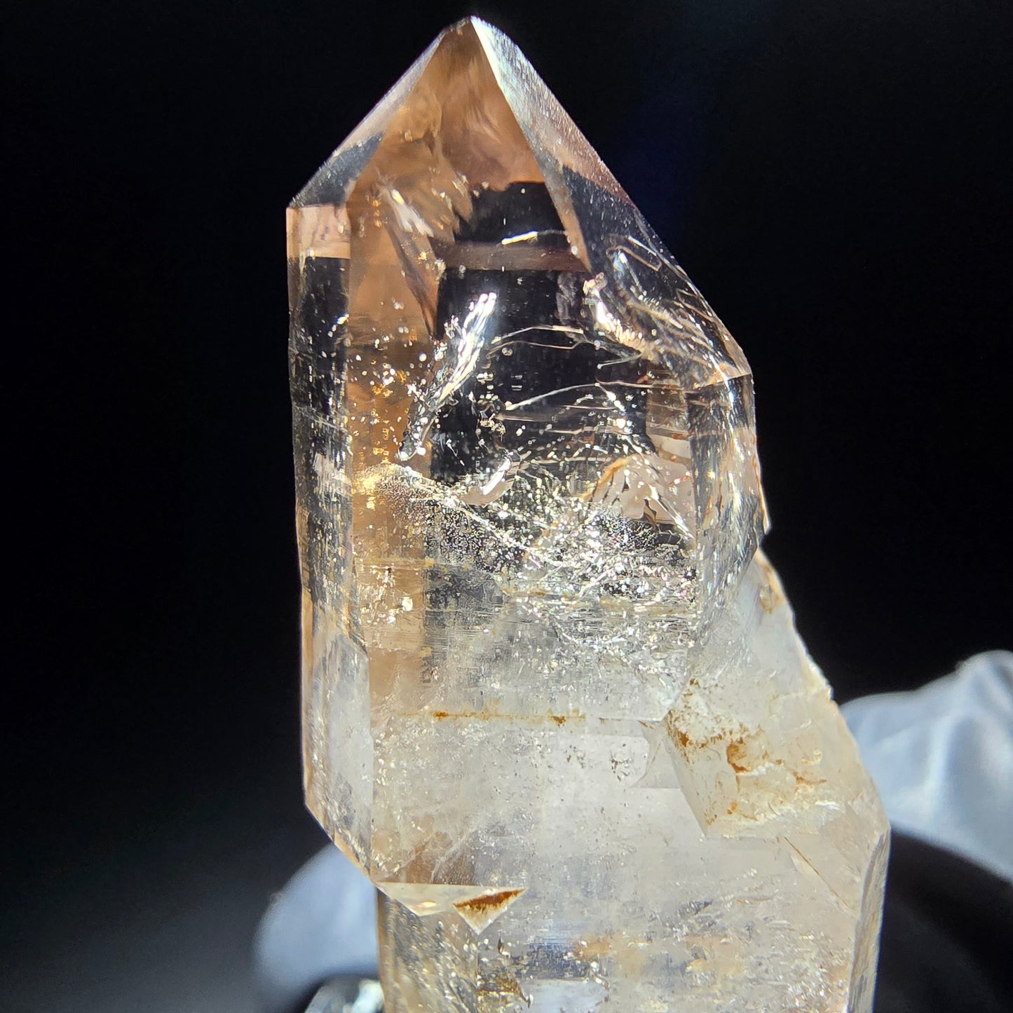 Klare Phantom Rauchquarz Zepter Spitze Goboboseb, Namibia 42*19*12mm Sammlung