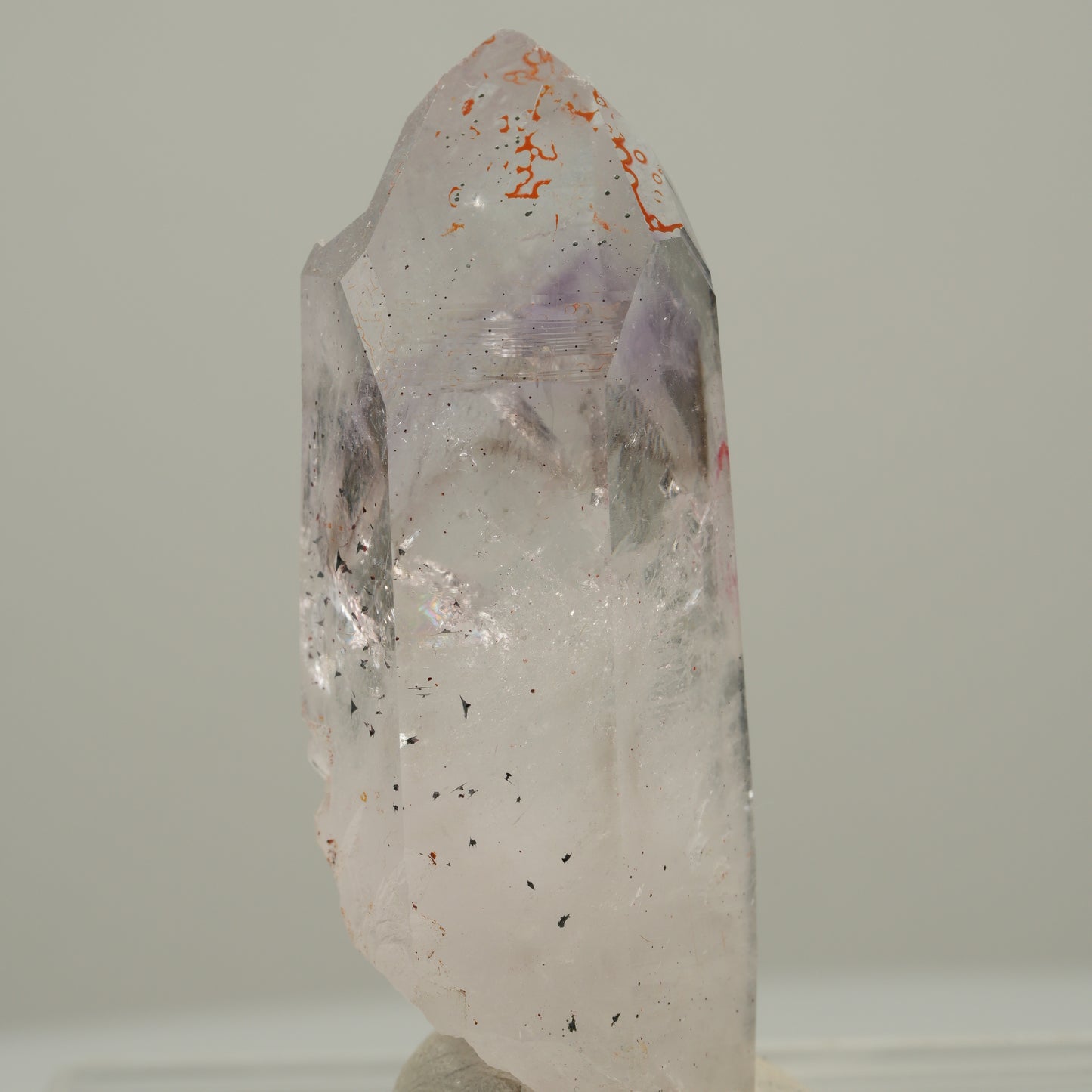 Enhydro Skelett Phantom Amethyst mit Hämatit, 1x Blase Streep Mine, Namibia 47*17*17mm #14022