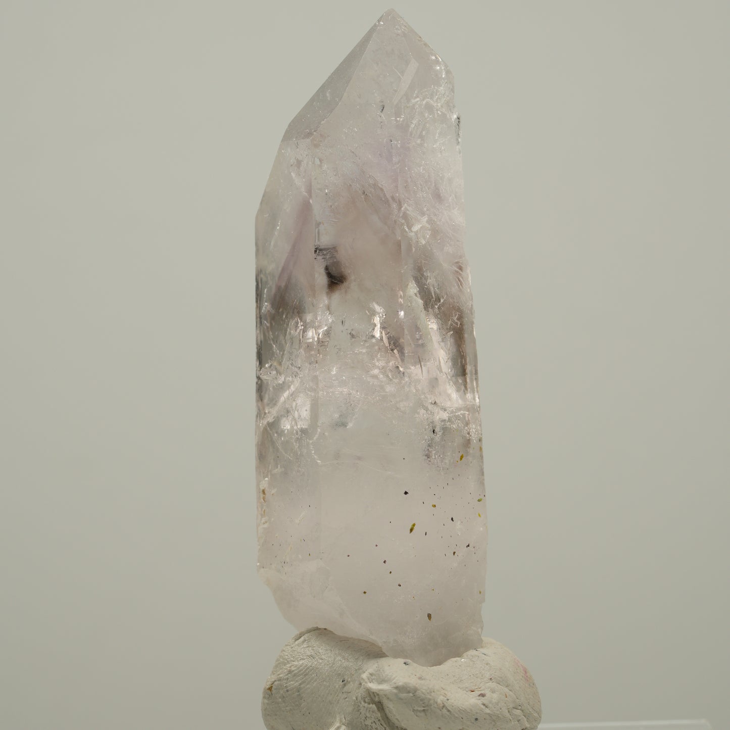 Skelett Phantom Amethyst mit Prehnit, Hämatit Streep Mine, Goboboseb, Namibia 59*21*16mm #14027