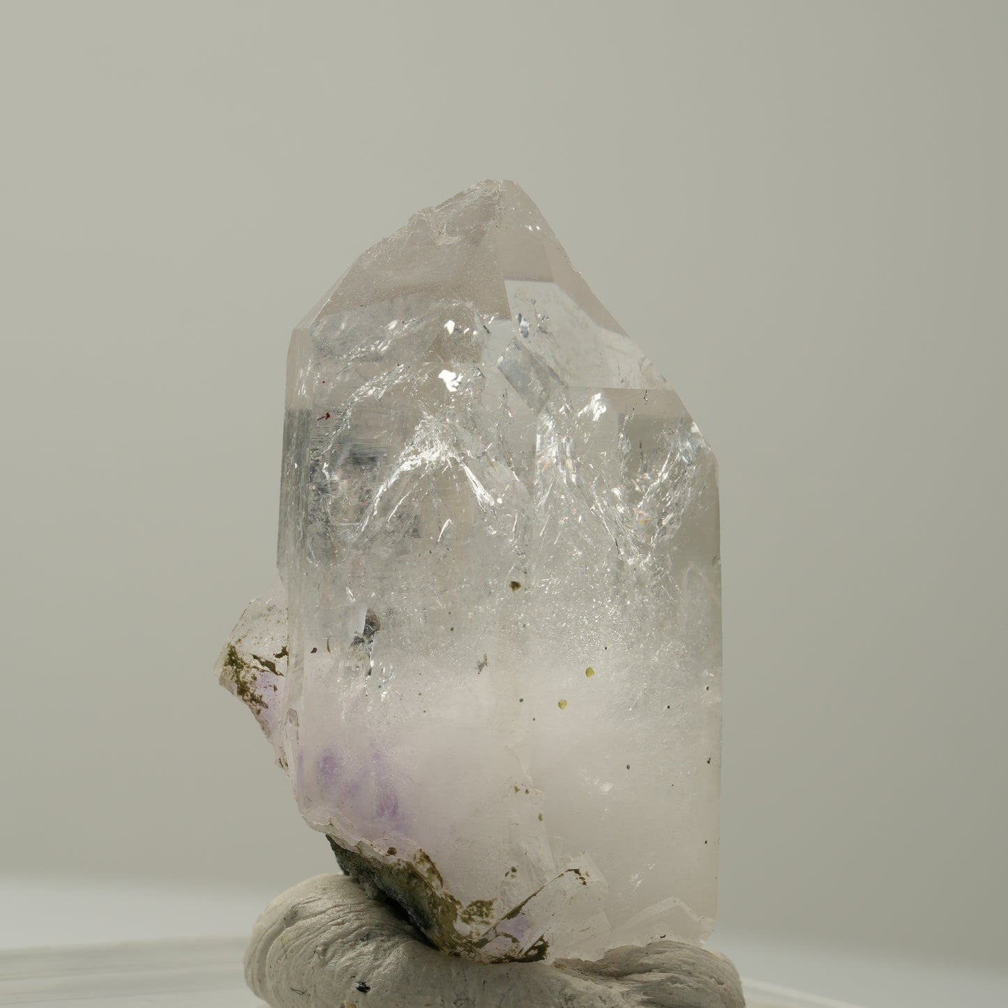 Skelett Phantom Amethyst mit Epidot, Hämatit Streep Mine Goboboseb Namibia 47*24*17mm #14031