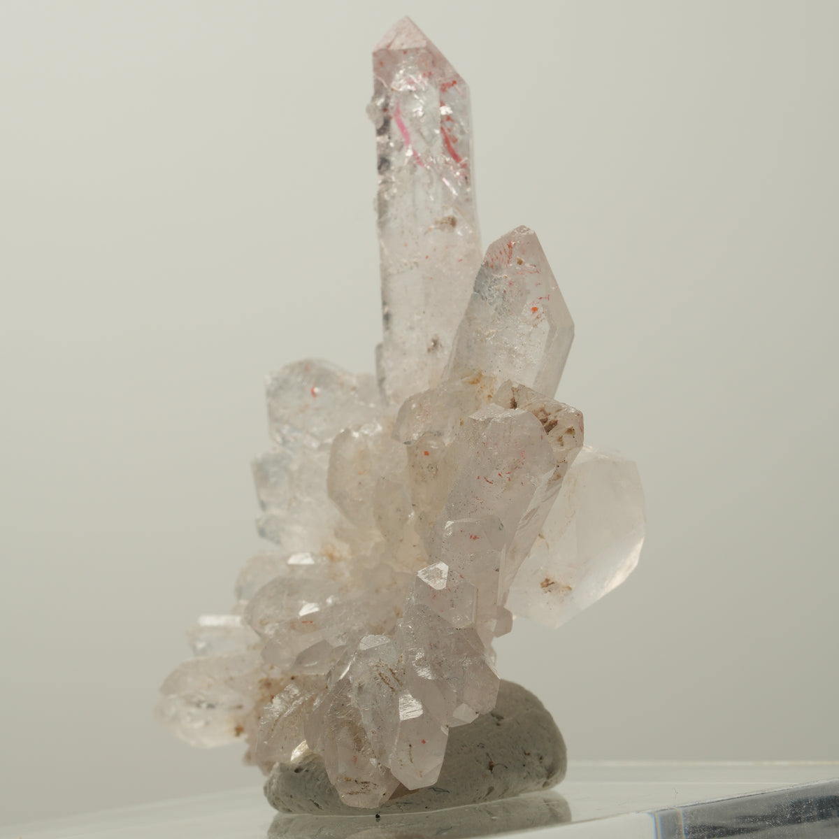 Enhydro Phantom Rauchquarz Skelett Spitzen, 1x Blase Goboboseb, Namibia 55*41*21mm #14034