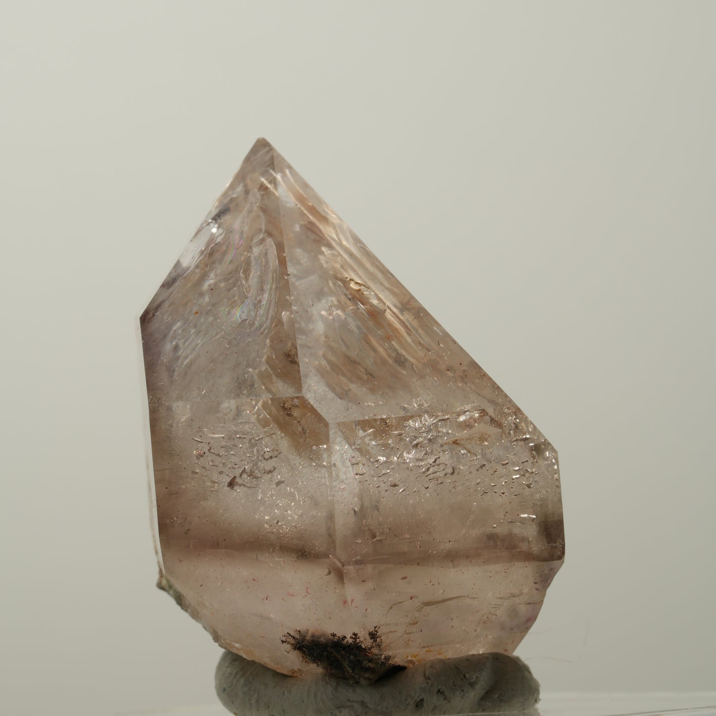 Enhydro Skelett Fenster Phantom Rauchquarz Zepter, 2x Blase Goboboseb, Namibia 41*33*28mm #14037