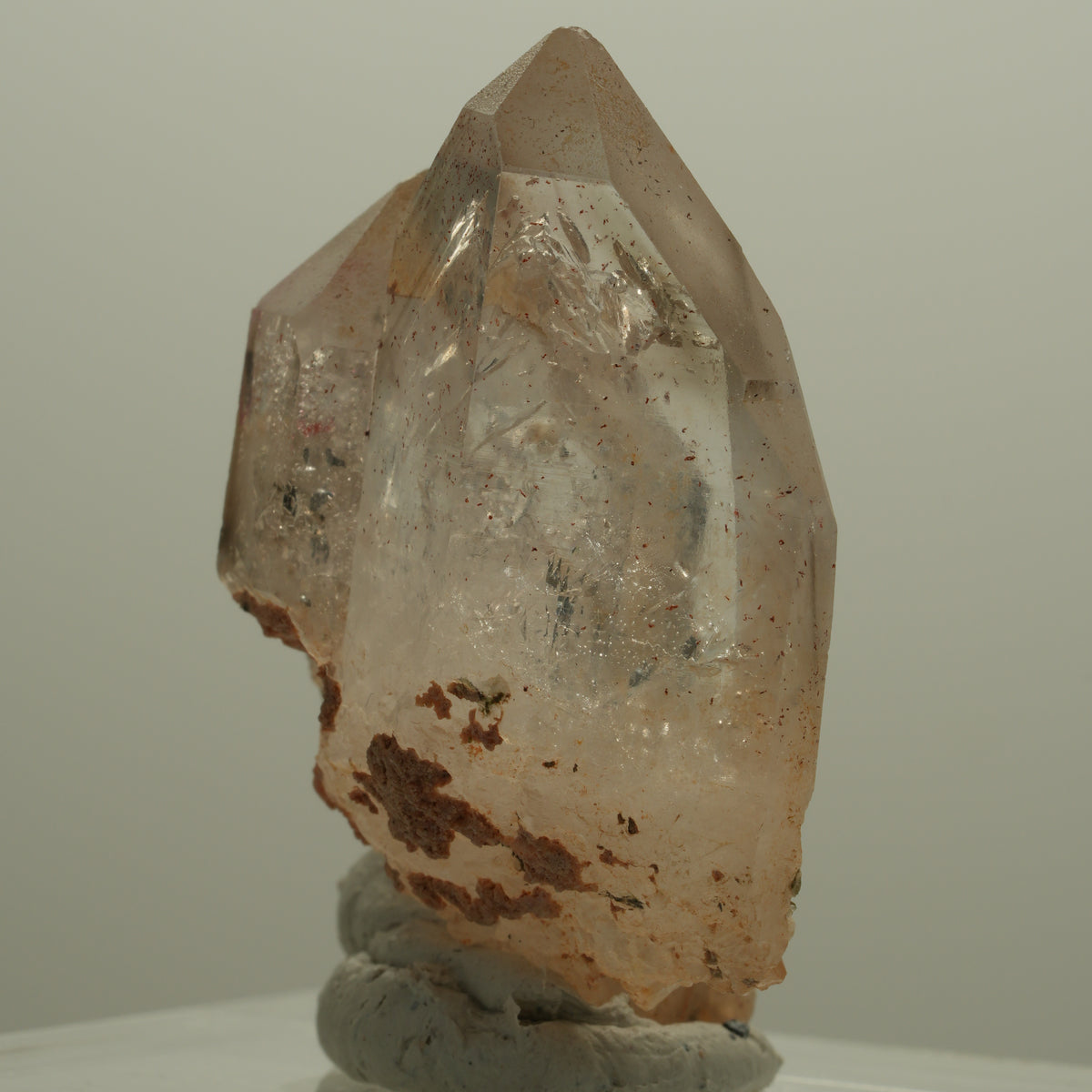 Enhydro Phantom Rauchquarz Skelett Spitzen, 1x Blase Goboboseb, Namibia 49*35*25mm #14059