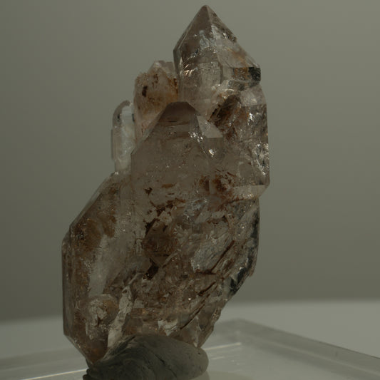 Skelett Phantom Rauchquarz Fenster Zepter Doppelender Goboboseb, Namibia 46*23*22mm #14084