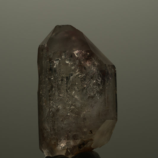 Enhydro Phantom Rauchquarz Skelett Doppelender, große Blase Goboboseb, Namibia 20*11*7mm #14092